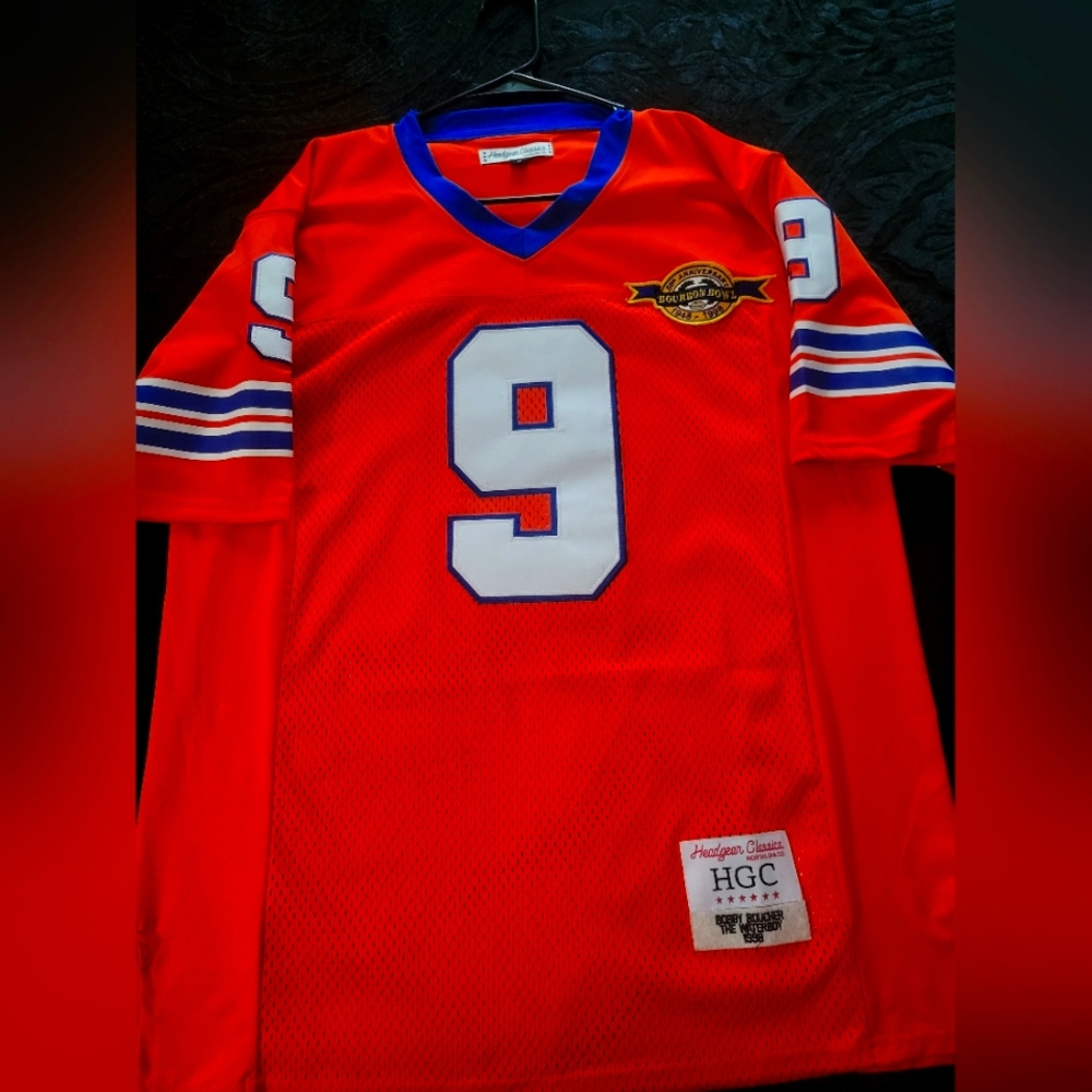 Bobby "Water Boy" Boucher #9 Men Size Medium Orange/Blue 1998 Bourbon Bowl